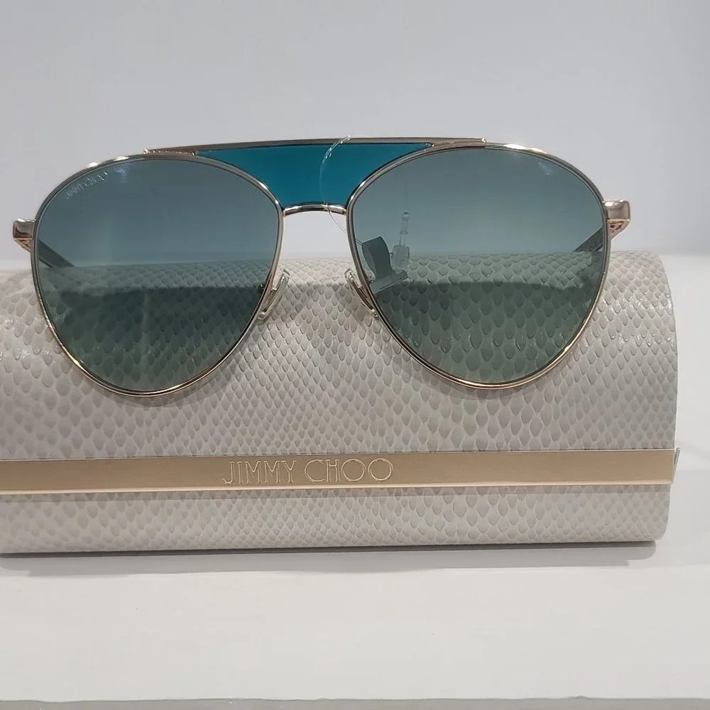 NEW ⭐ Jimmy Choo Sunglasses AVE/S PEF EZ 58 - 15 - 140 NEW WITH JC Case, Cloth